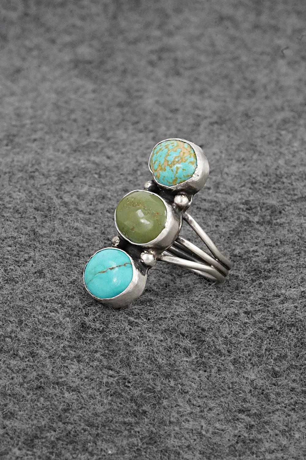 Turquoise & Sterling Silver Ring - Verley Betone - Size 6.25