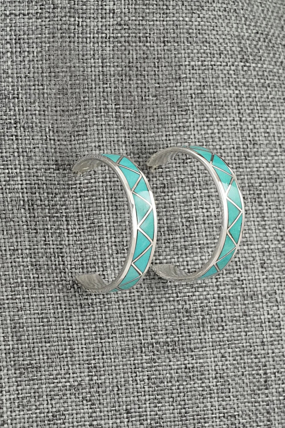 Turquoise & Sterling Silver Earrings - Claudine Haloo