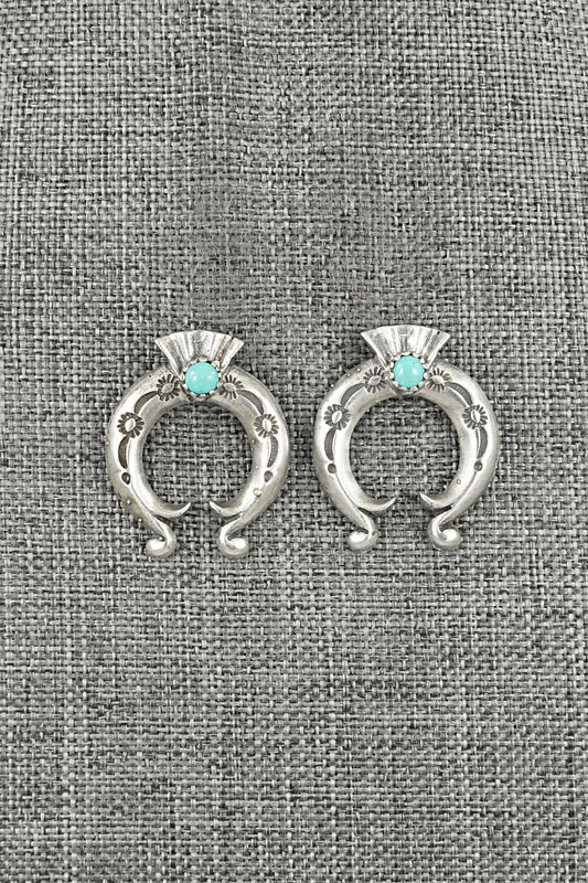 Turquoise & Sterling Silver Earrings - Adrienne Gordon