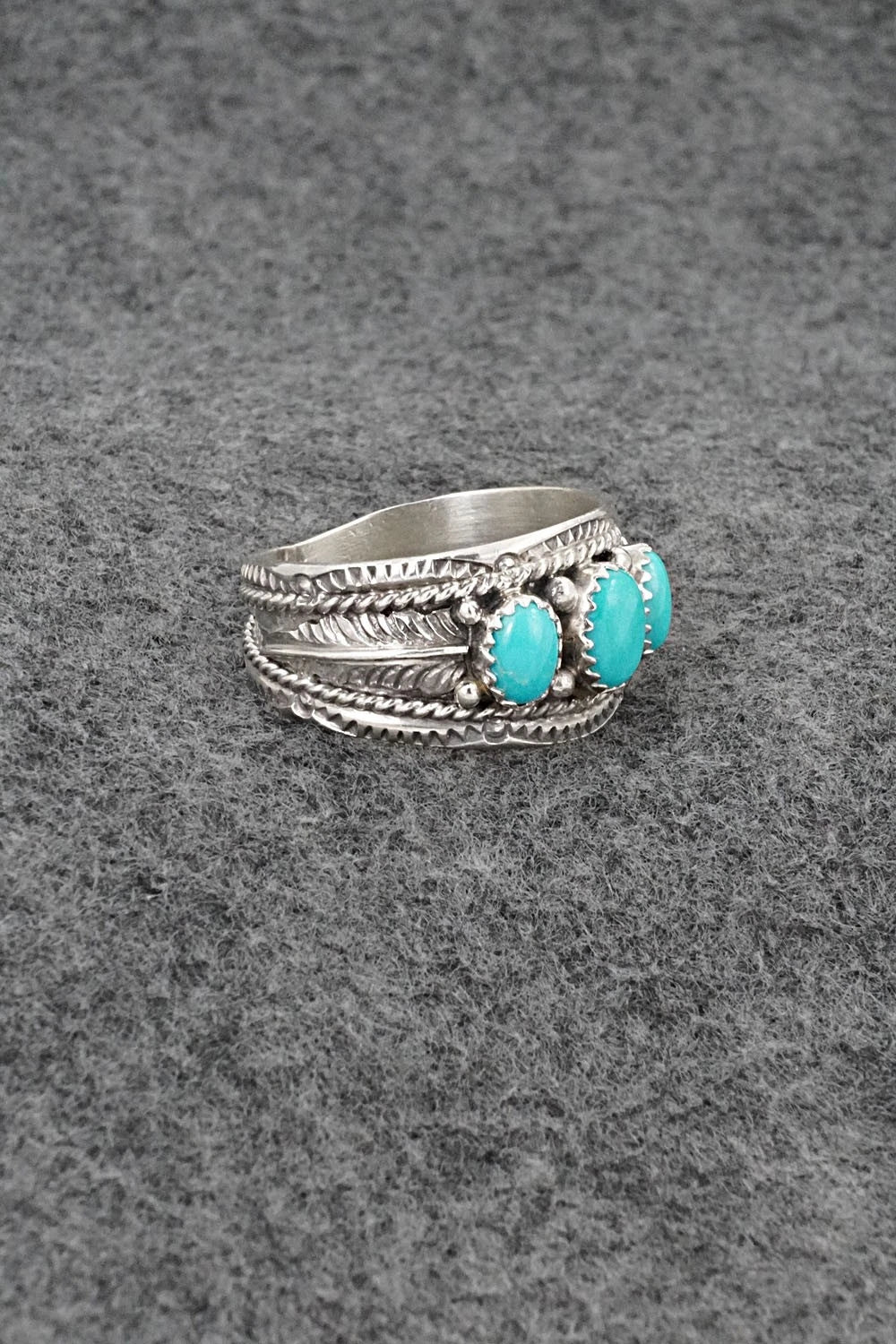 Turquoise & Sterling Silver Ring - Betty Begaye - Size 13