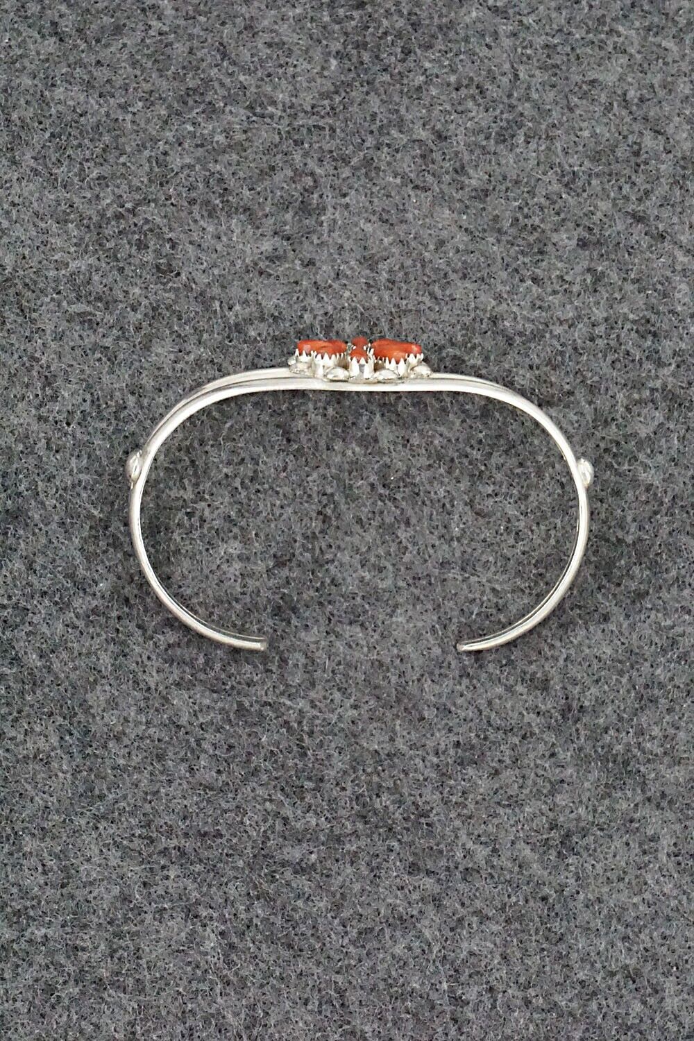 Coral & Sterling Silver Child Size Bracelet - David Leekity