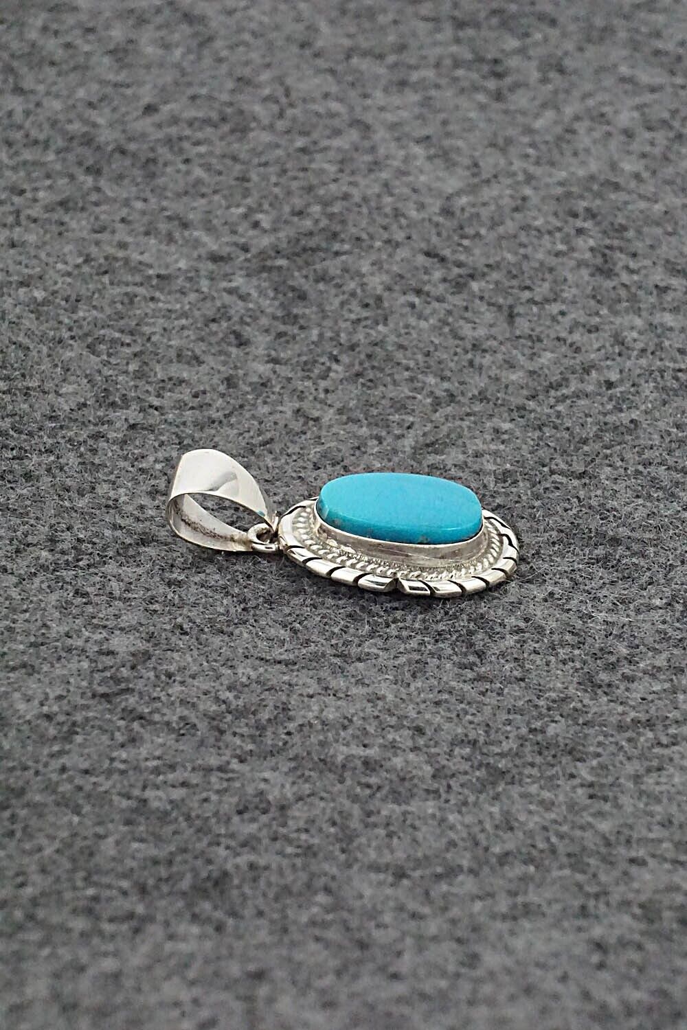 Turquoise & Sterling Silver Pendant - Peggy Skeets