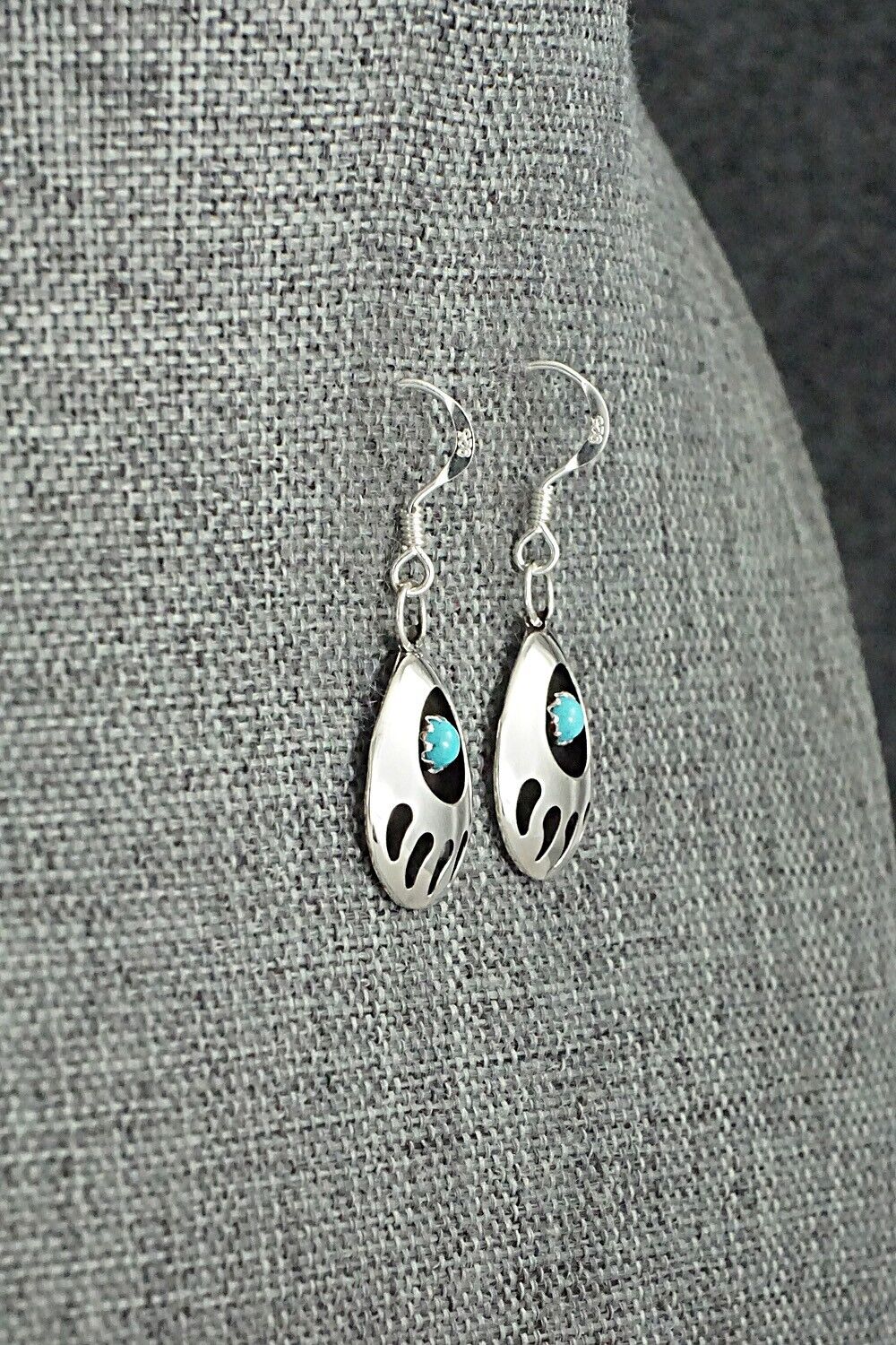 Turquoise & Sterling Silver Earrings - Leroy Parker