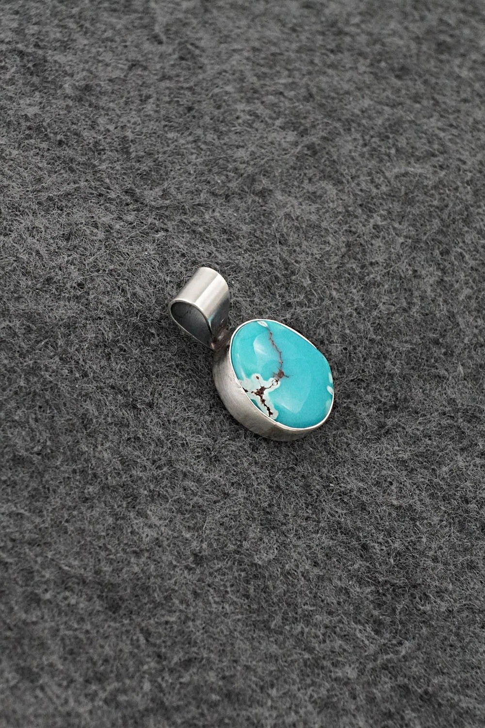Turquoise & Sterling Silver Pendant - Eugene Gruber