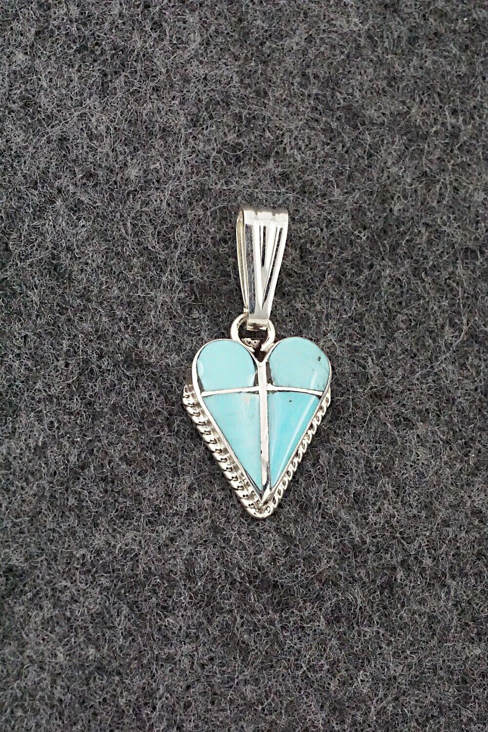 Turquoise & Sterling Silver Pendant - Velda Nastacio