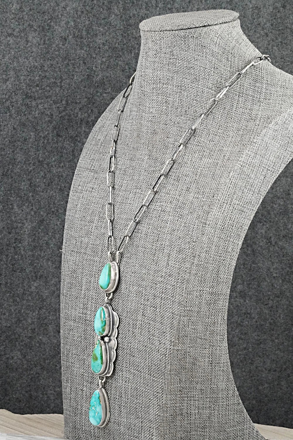 Turquoise & Sterling Silver Necklace - Bobby Johnson