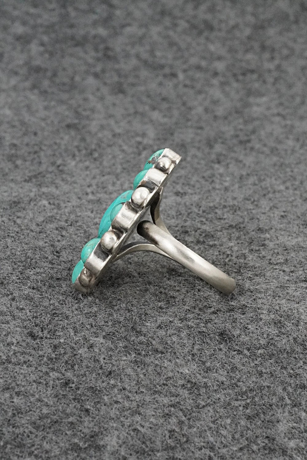 Turquoise & Sterling Silver Ring - Kathleen Livingston - Size Adjustable