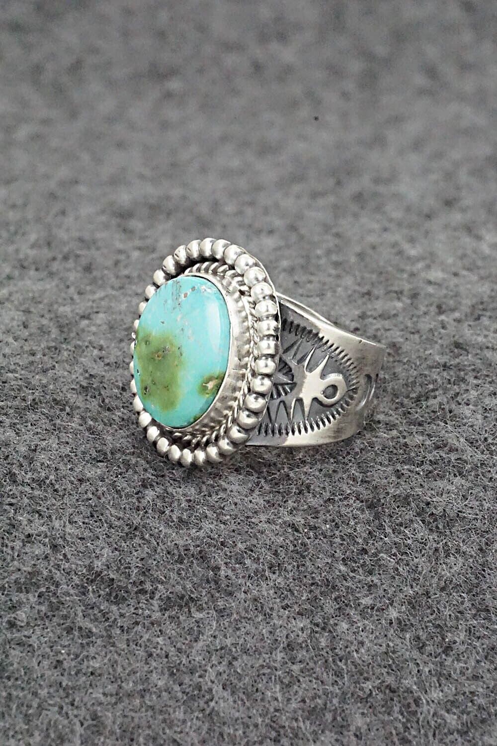 Turquoise & Sterling Silver Ring - Samuel Yellowhair - Size 5.5