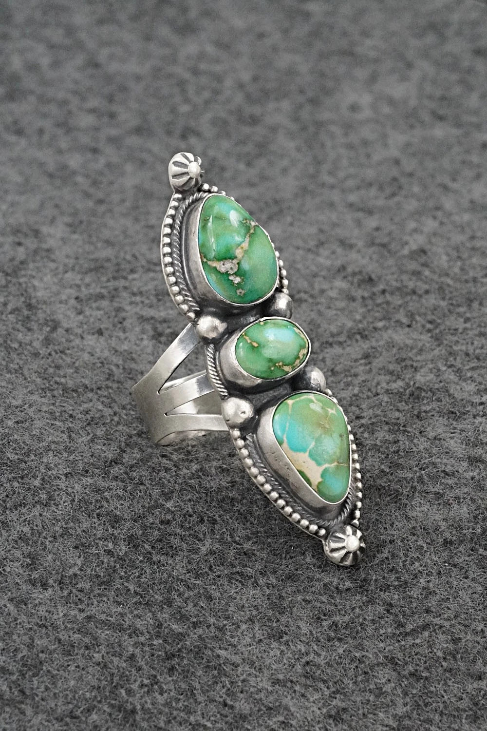 Turquoise & Sterling Silver Ring - Bobby Johnson - Size 9