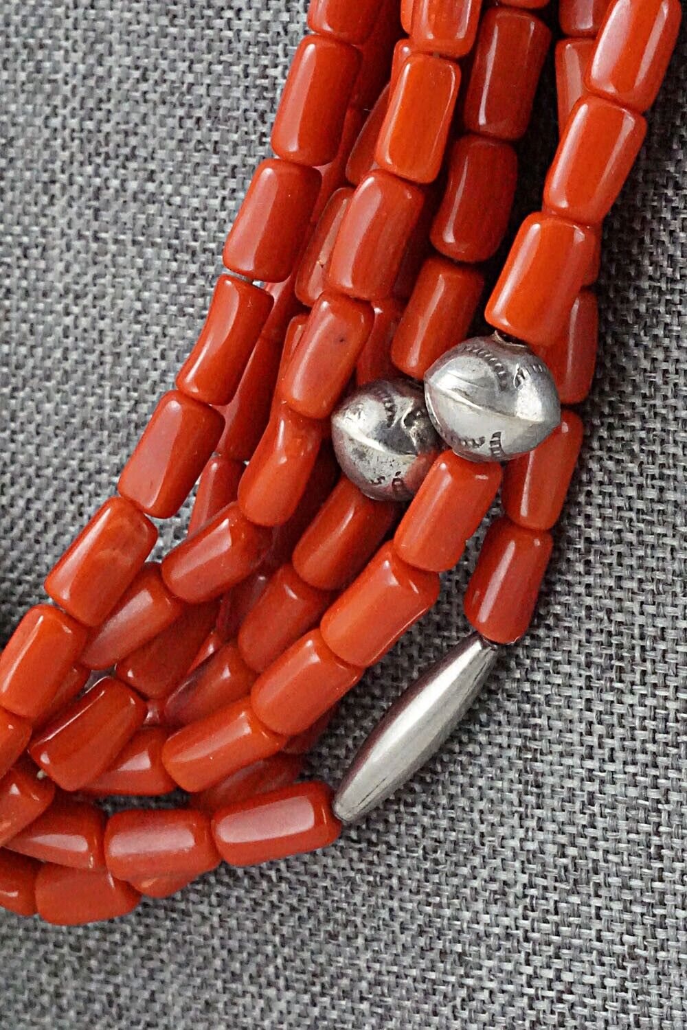 Coral & Sterling Silver Necklace - Isabelle John