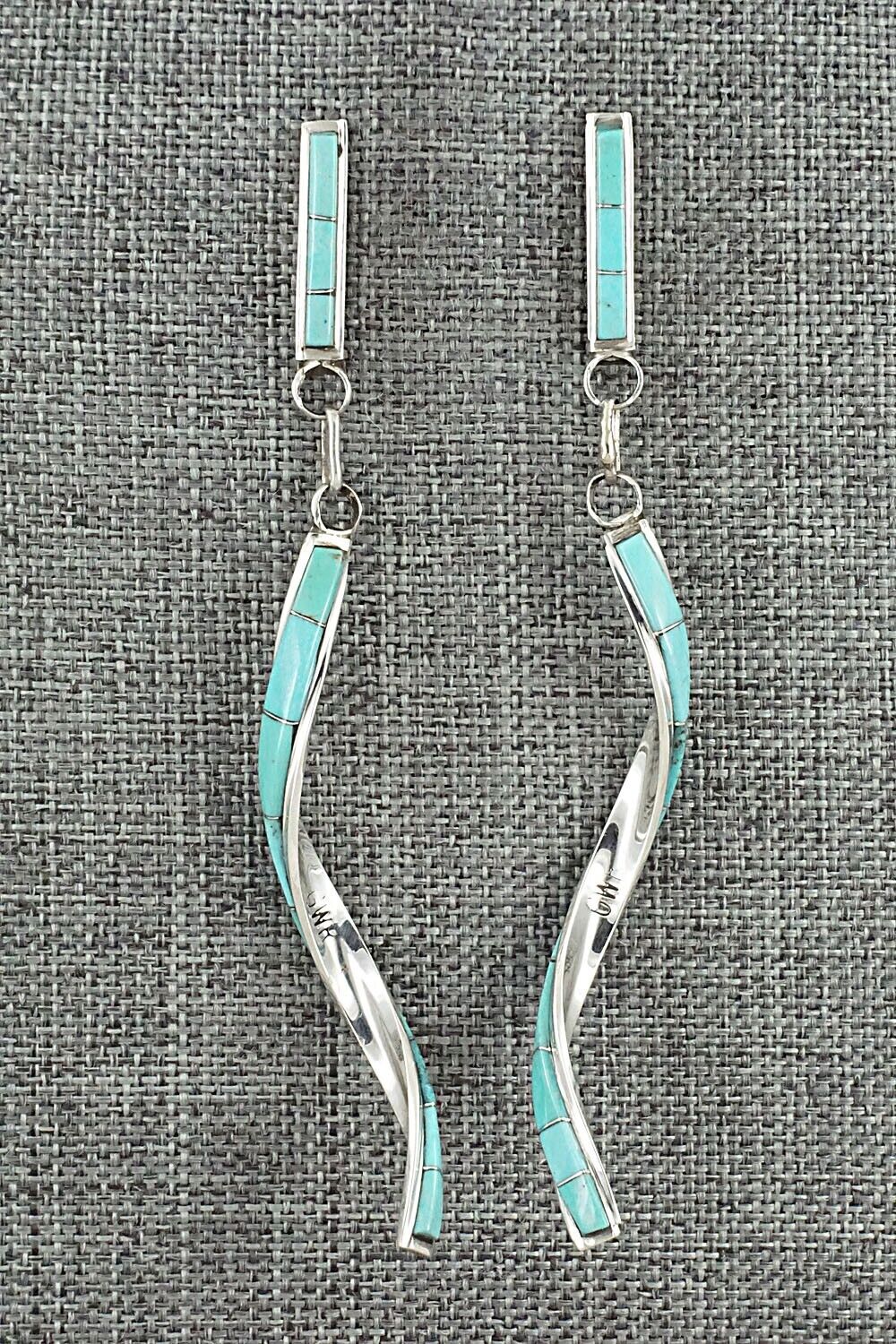 Turquoise & Sterling Silver Earrings - Gloria Waseta