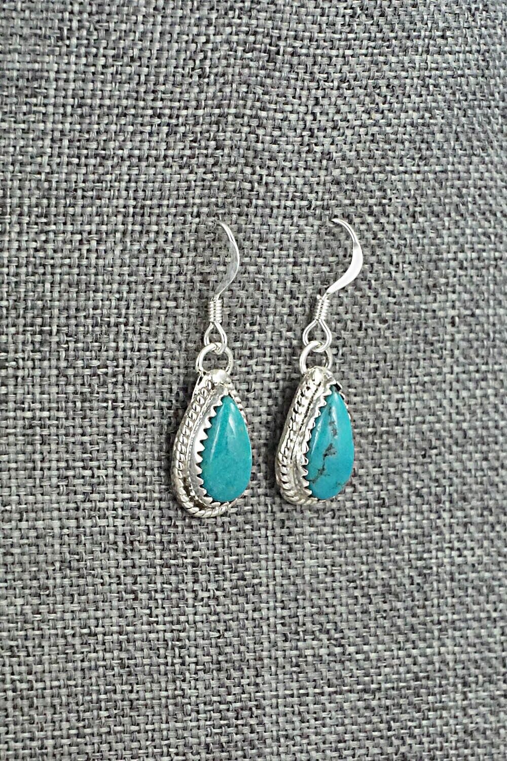 Turquoise & Sterling Silver Earrings - Angeline Platero