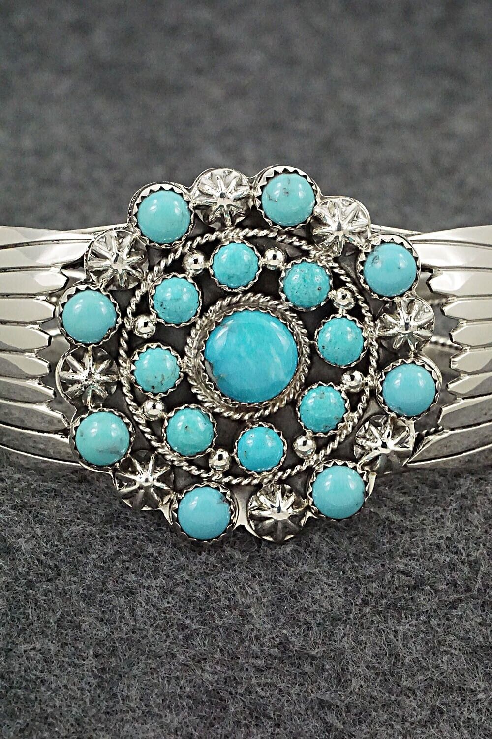 Turquoise & Sterling Silver Bracelet - Jeremy Delgarito