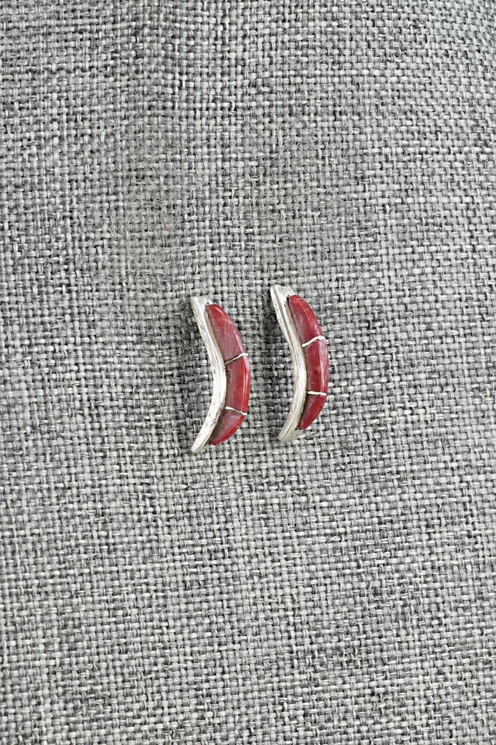 Coral & Sterling Silver Earrings - Kent Lonjose