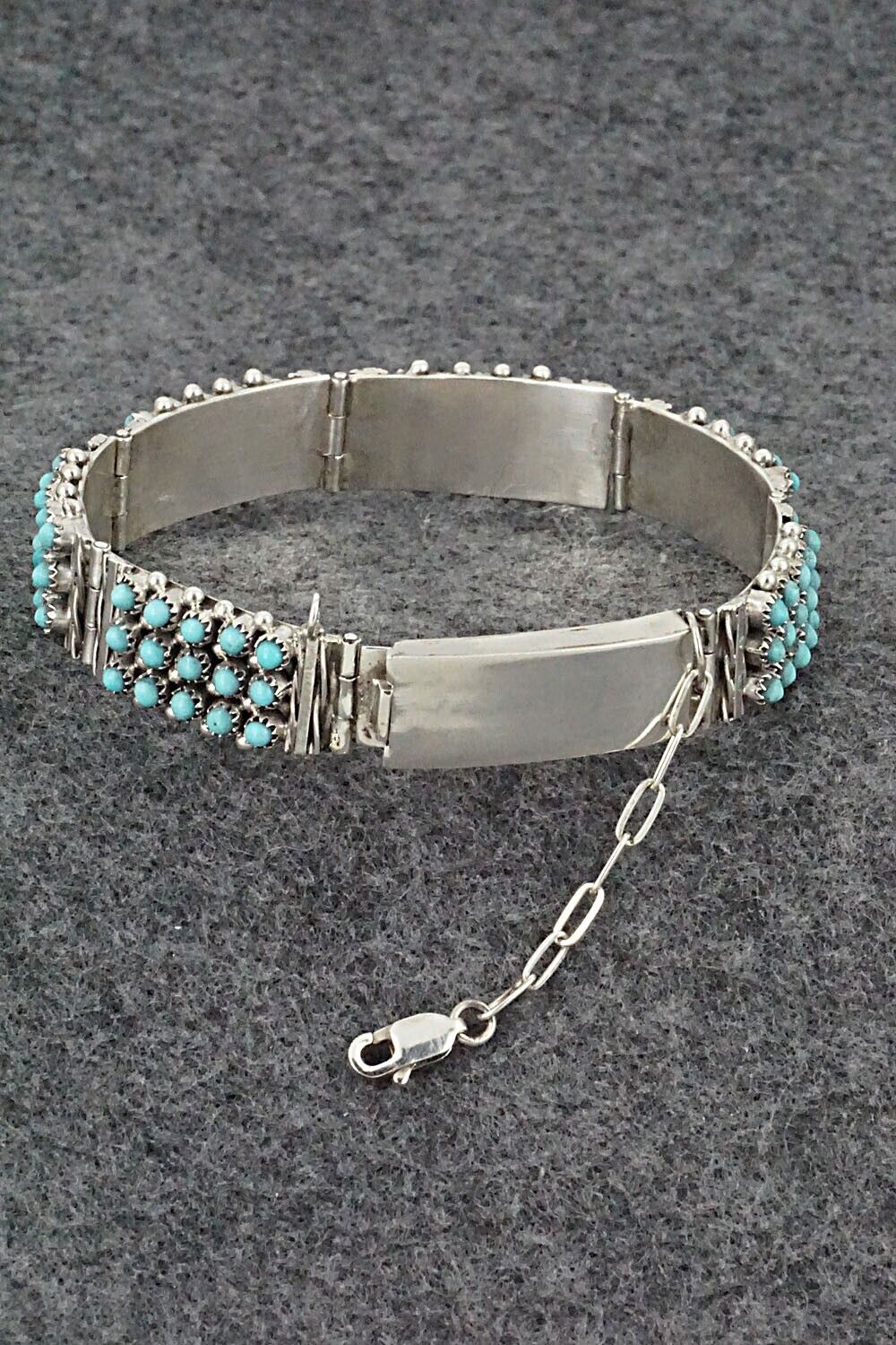 Turquoise & Sterling Silver Link Bracelet - Stephen Haloo