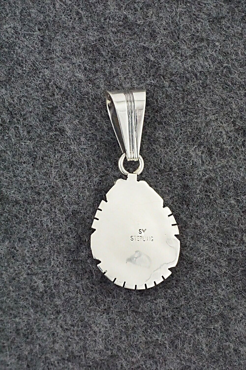White Buffalo & Sterling Silver Pendant - Samuel Yellowhair