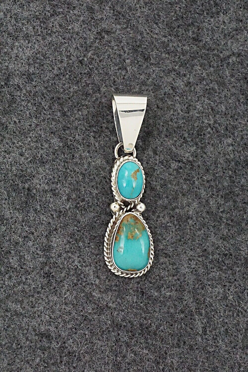 Turquoise & Sterling Silver Pendant - Kathleen Livingston