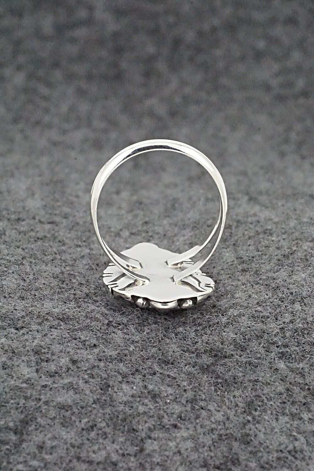 Turquoise, Opalite & Sterling Silver Ring - James Manygoats - Size 8