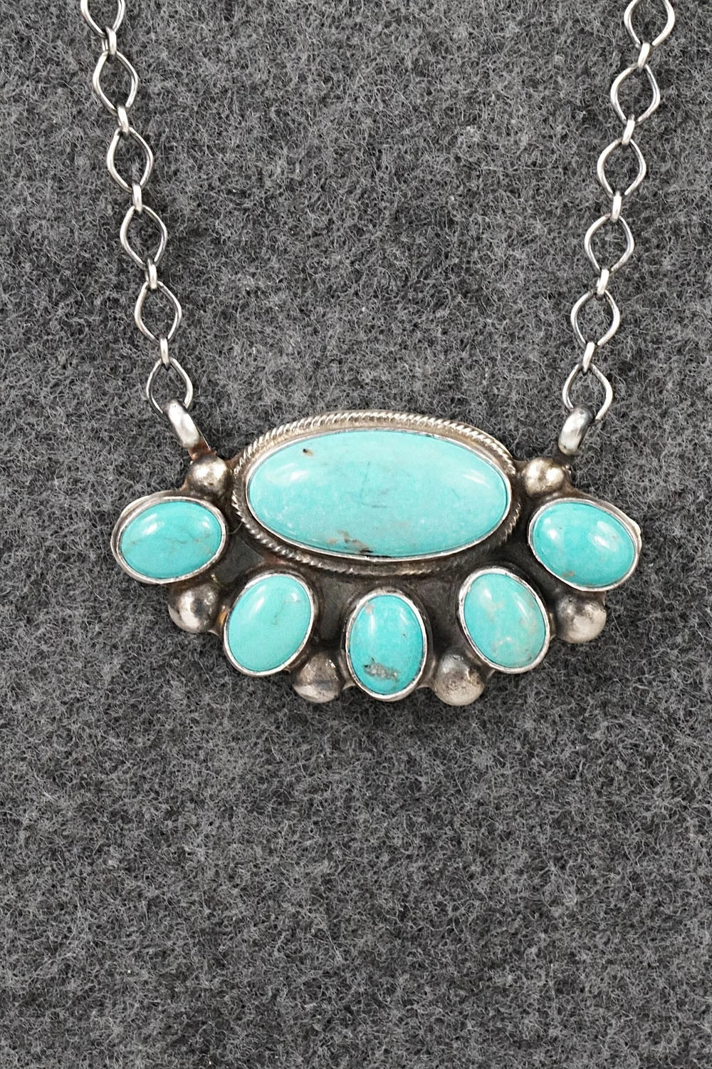 Turquoise & Sterling Silver Necklace - Kathleen Livingston