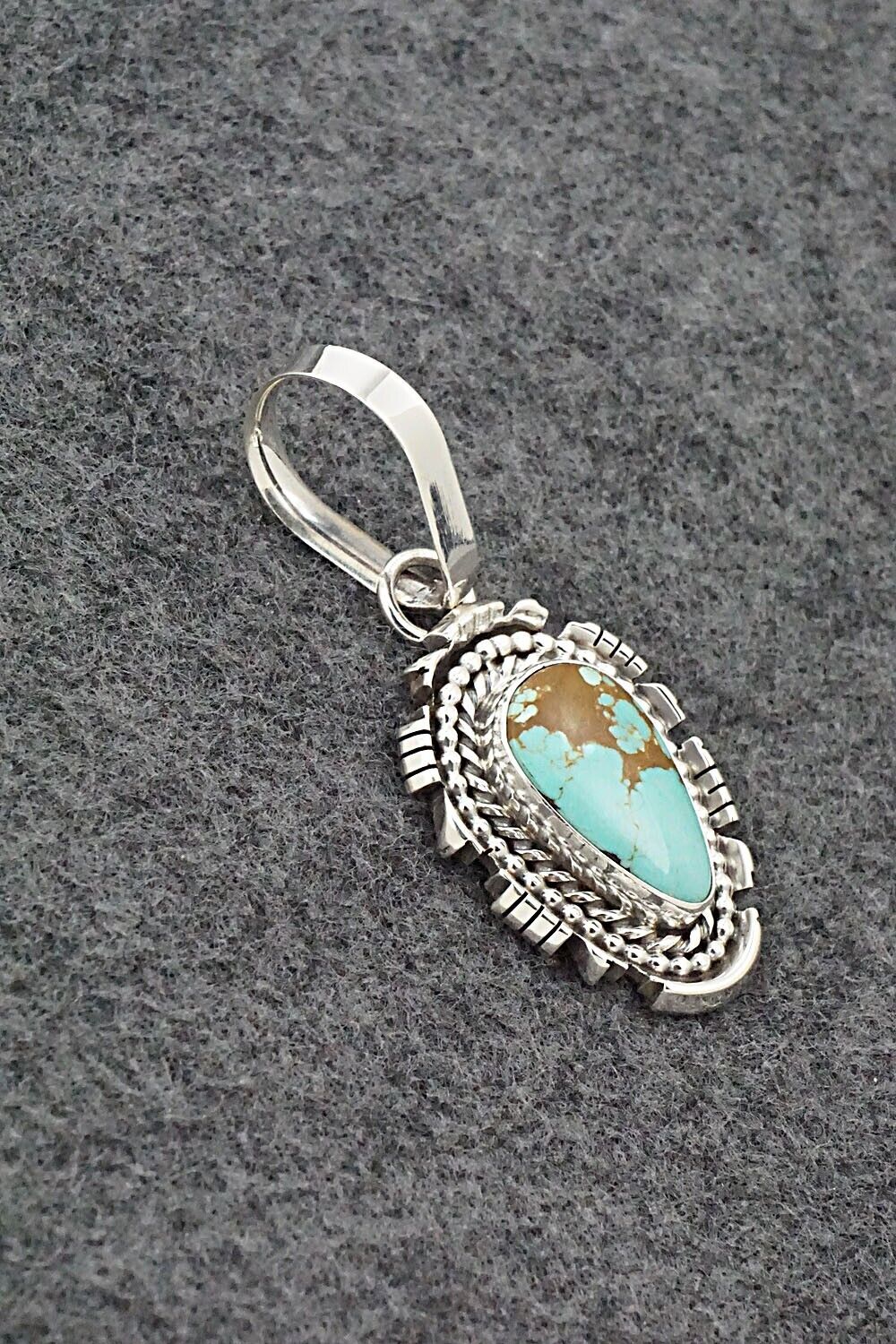 Turquoise & Sterling Silver Pendant - Randy Billy