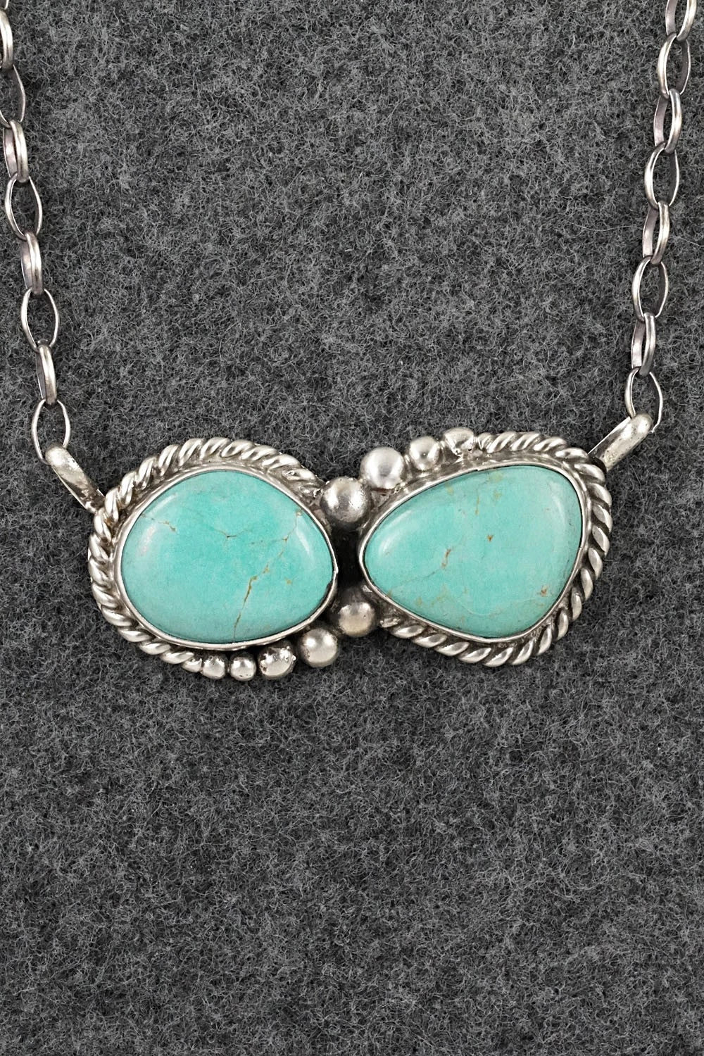 Turquoise & Sterling Silver Necklace - Antwone Brown