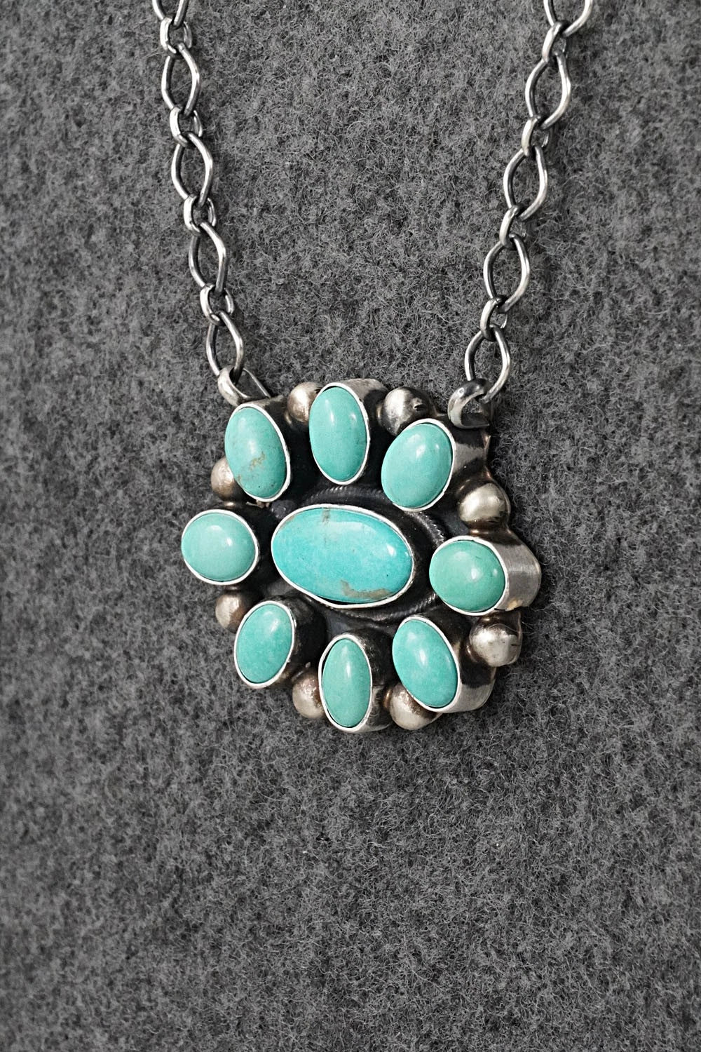 Turquoise & Sterling Silver Necklace - Kathleen Livingston