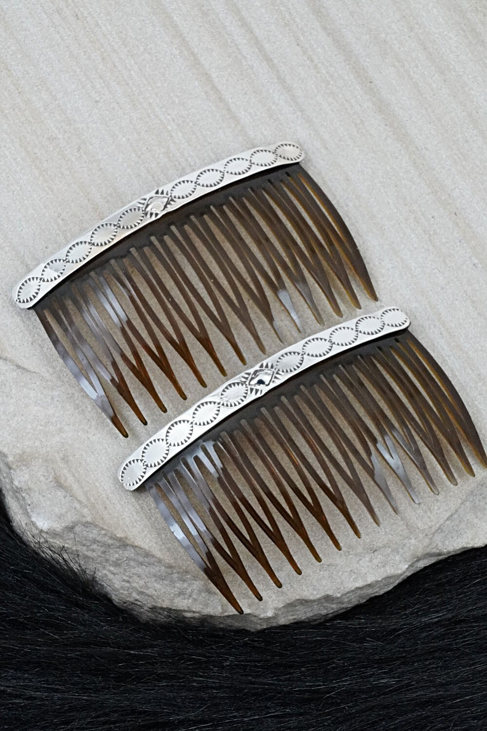 Sterling Silver Hair Combs - Bertha Begay