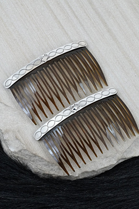 Sterling Silver Hair Combs - Bertha Begay