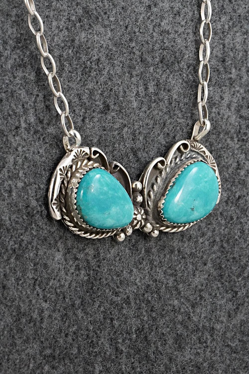 Turquoise & Sterling Silver Necklace - Phil Nez
