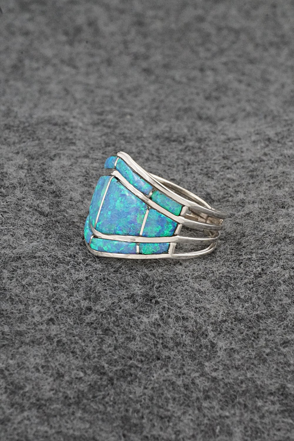 Opalite & Sterling Silver Ring - Andrew Enrico - Size 8