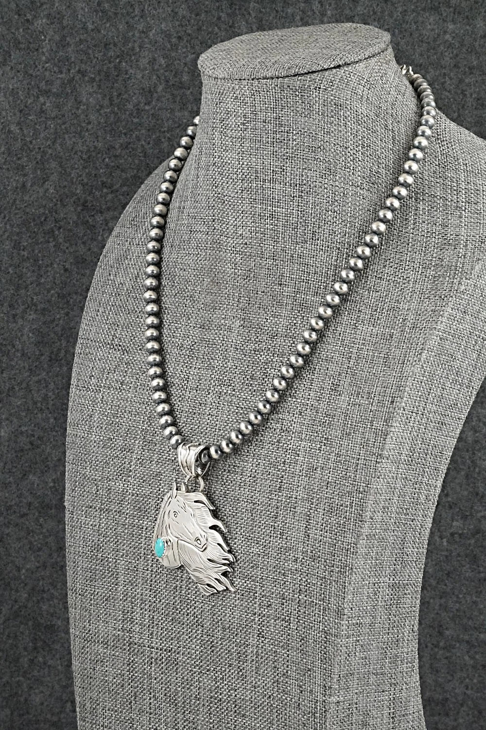 Turquoise & Sterling Silver Necklace - Jeremy Delgarito