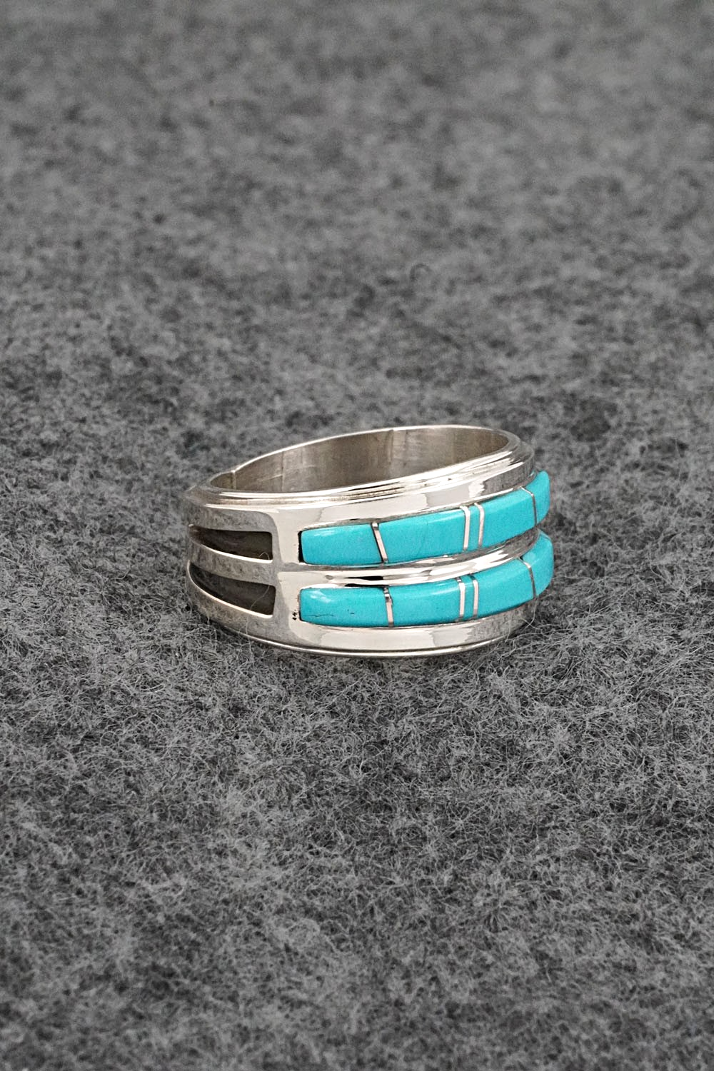 Turquoise & Sterling Silver Ring - Wilbert Muskett Jr. - Size 7.5