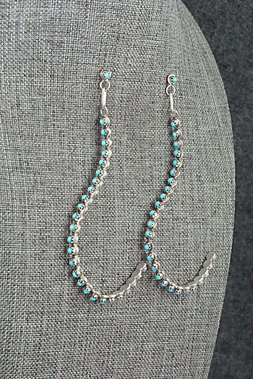 Turquoise & Sterling Silver Earrings - Henrietta Quetawki