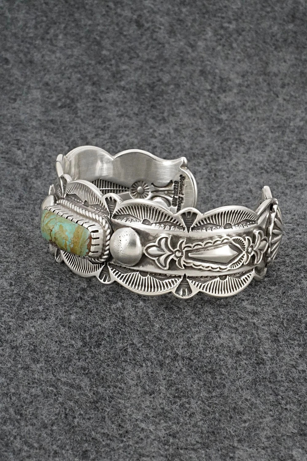 Turquoise & Sterling Silver Bracelet - Roland Dixson