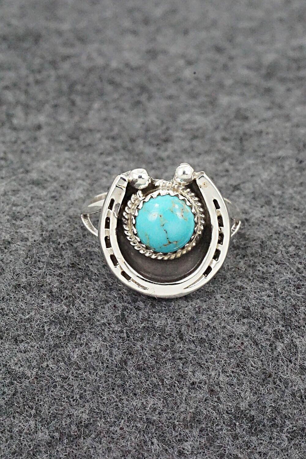 Turquoise & Sterling Silver Ring - Alice Rose Saunders - Size 9