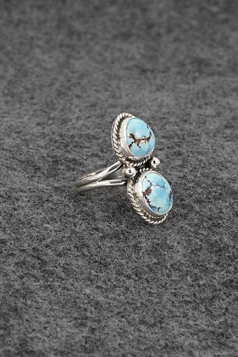 Turquoise & Sterling Silver Ring - Eugene Gruber - Size 5