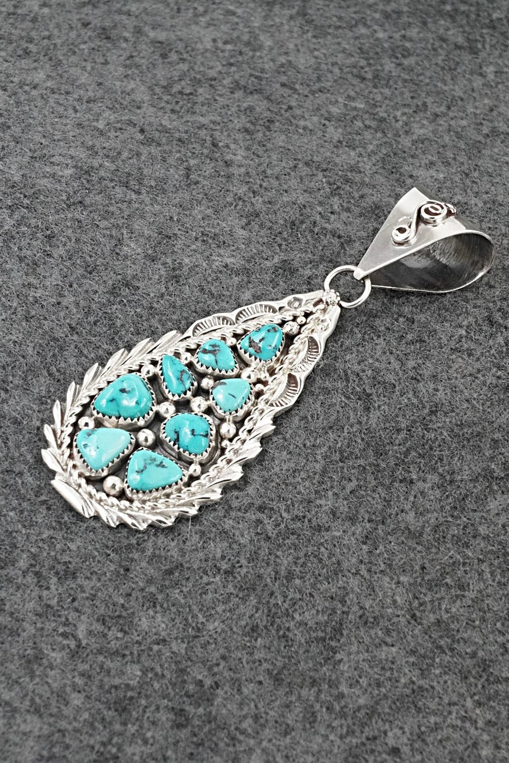 Turquoise & Sterling Silver Pendant - Anthony Brown