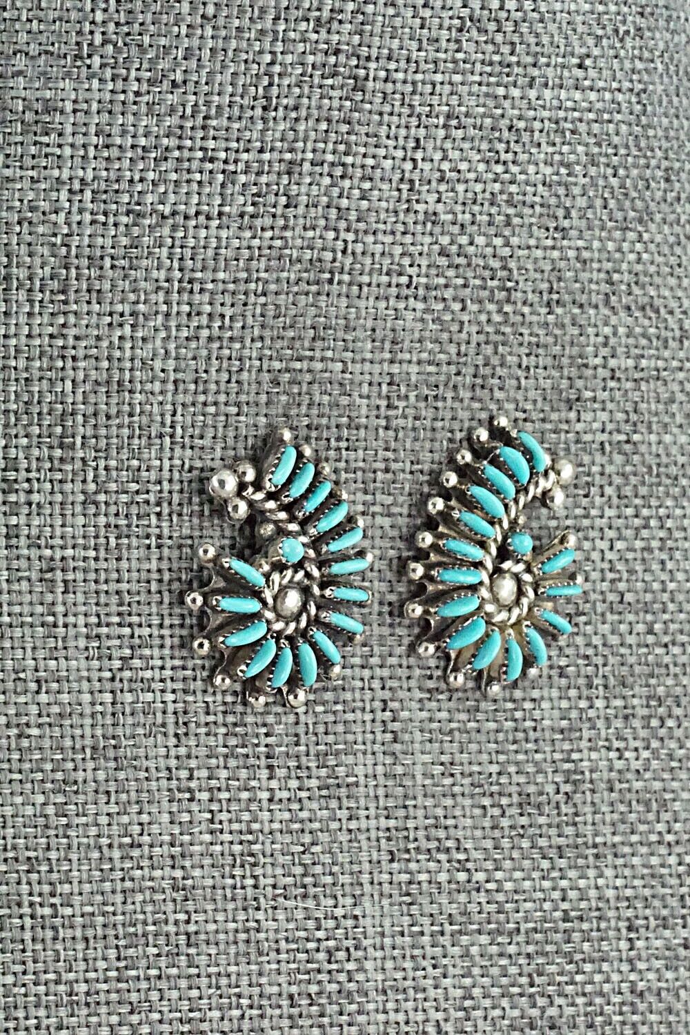 Turquoise & Sterling Silver Earrings - Connie Wyaco