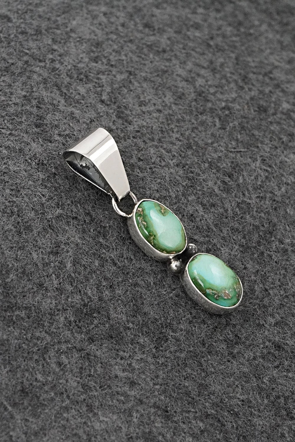 Turquoise & Sterling Silver Pendant - Eugene Gruber