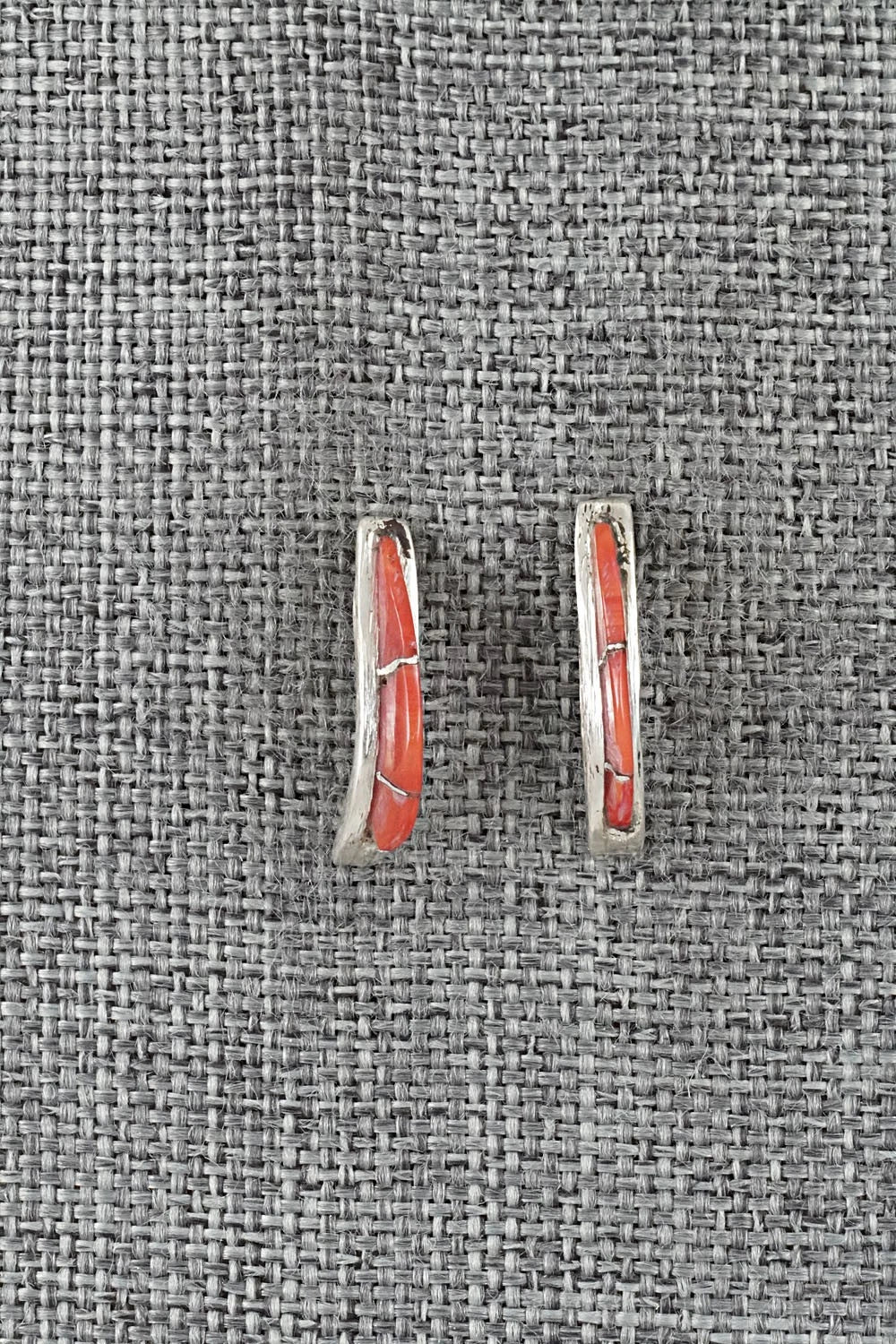 Coral & Sterling Silver Earrings - Kent Lonjose