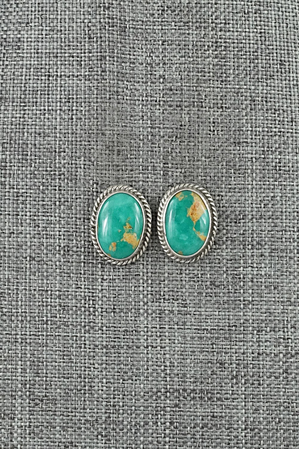 Turquoise & Sterling Silver Earrings - Rosemary Saunders