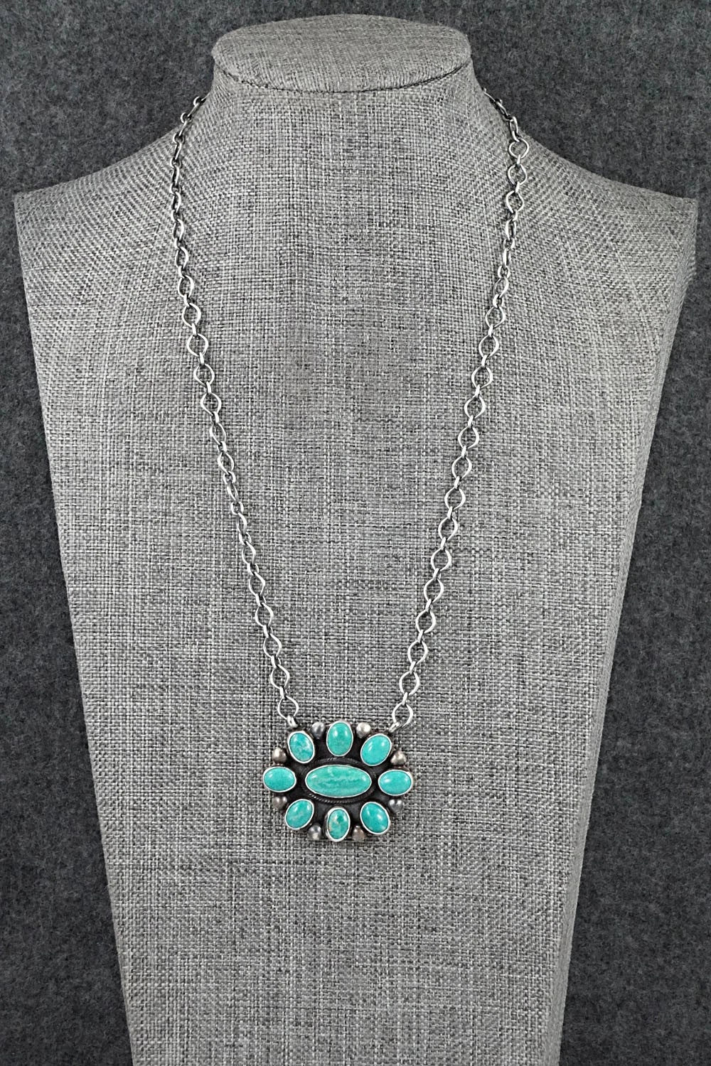 Turquoise & Sterling Silver Necklace - Kathleen Livingston