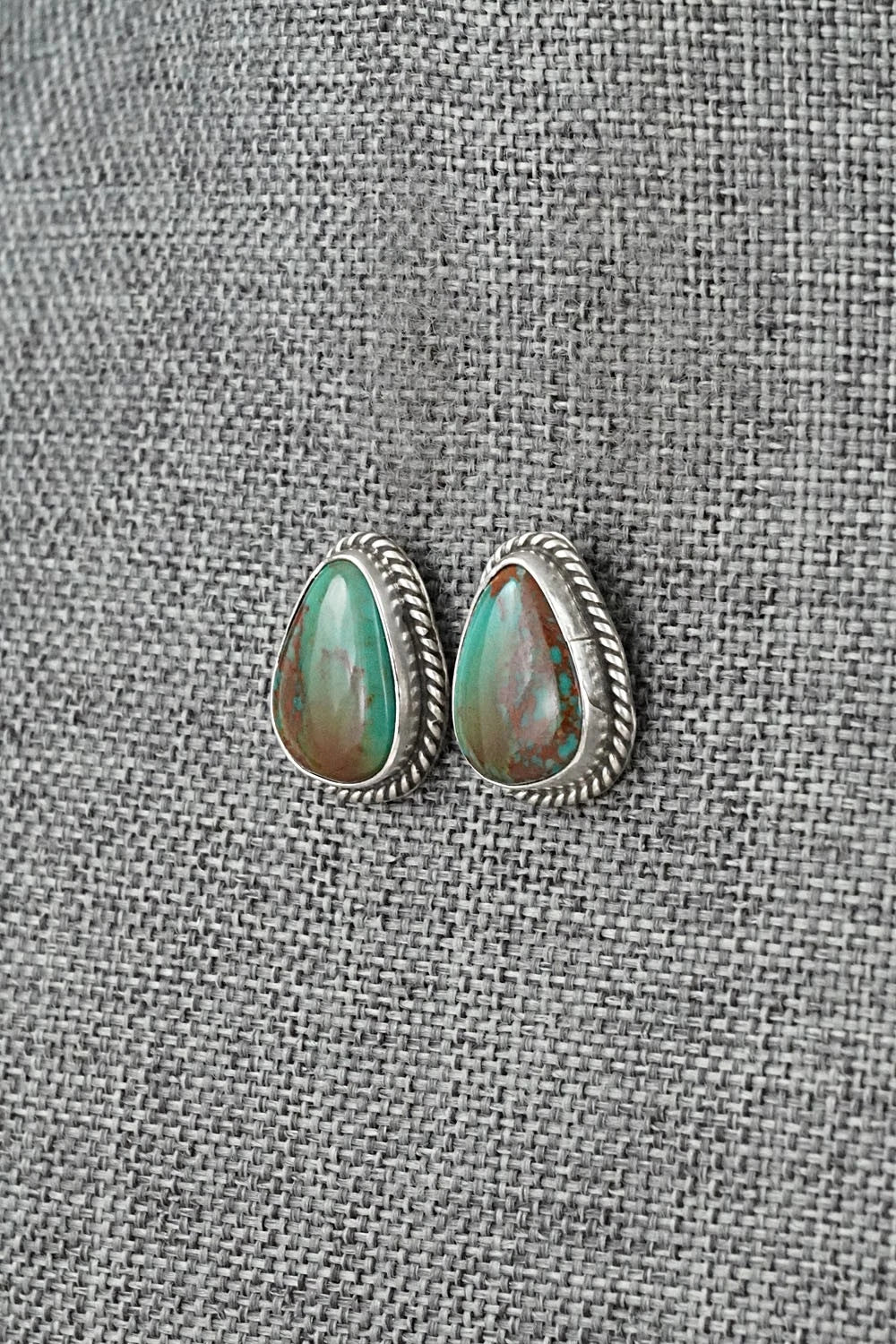 Turquoise & Sterling Silver Earrings - Rosemary Saunders