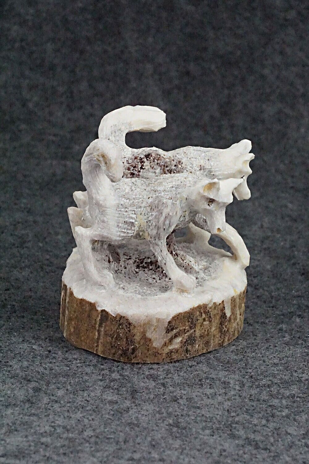 Wolf Zuni Fetish Carving - Lewis Malie Jr.