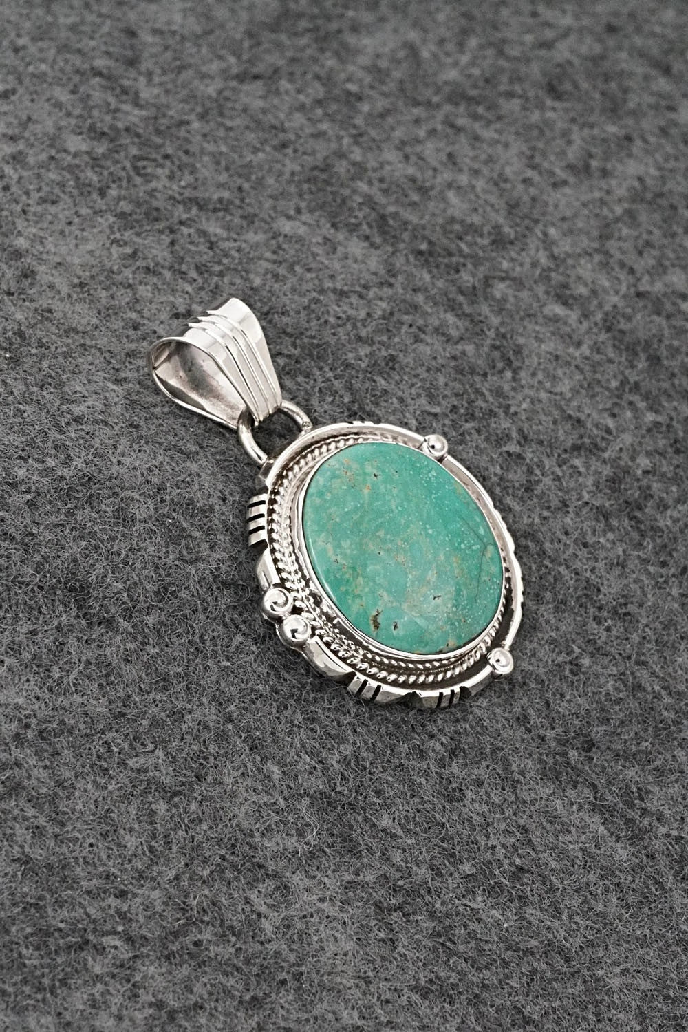 Turquoise & Sterling Silver Pendant - Marita Benally