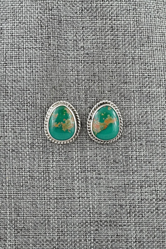 Turquoise & Sterling Silver Earrings - Eugene Gruber