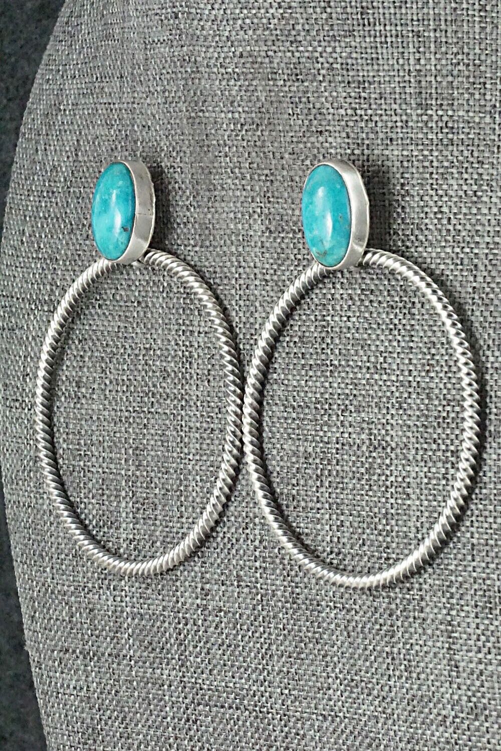 Turquoise & Sterling Silver Earrings - Verley Betone