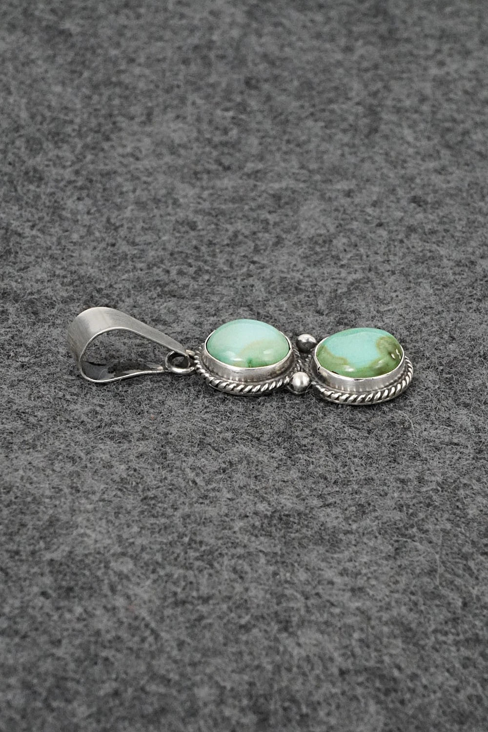 Turquoise & Sterling Silver Pendant - Eugene Gruber
