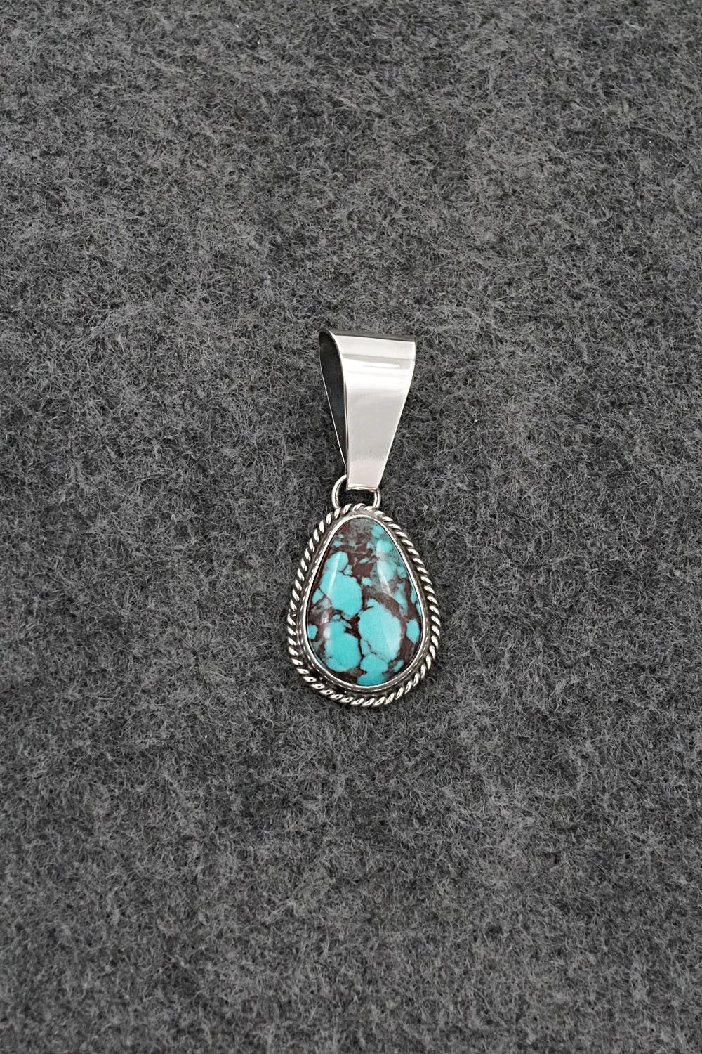 Turquoise & Sterling Silver Pendant - Eugene Gruber