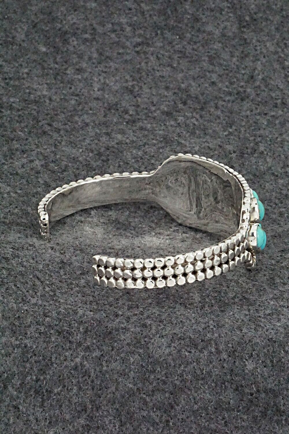 Turquoise & Sterling Silver Bracelet - Kenny Lonjose